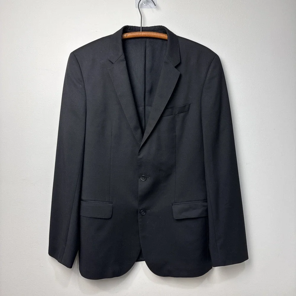 Hugo Boss Guabello 1815 Italy Super 120 Black Sz 40L Men's